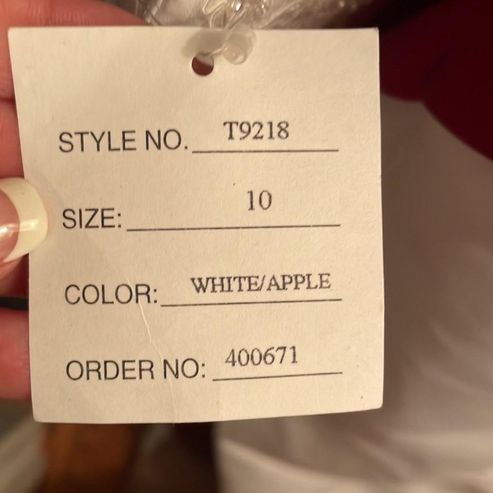 🆕 David’s Bridal Satin A-line Halter w/ Split Front Wedding Dress & Veil Sz. 10 - Picture 11 of 13